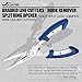 Booms Fishing H04 Fishing Pliers Scissors Curved Nose with Lanyard