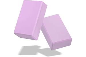 Biguphate Yoga Blocks 2 Pack, EVA Foam Yoga Block Supportive Latex-Free, Non-Slip Exercise Blocks, Yoga Accessories for Pilates, Meditation, Balance, Stretching and Deep Poses
