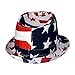 HDE USA American Flag Stingy Short Brim Trilby Fedora Hat Cap