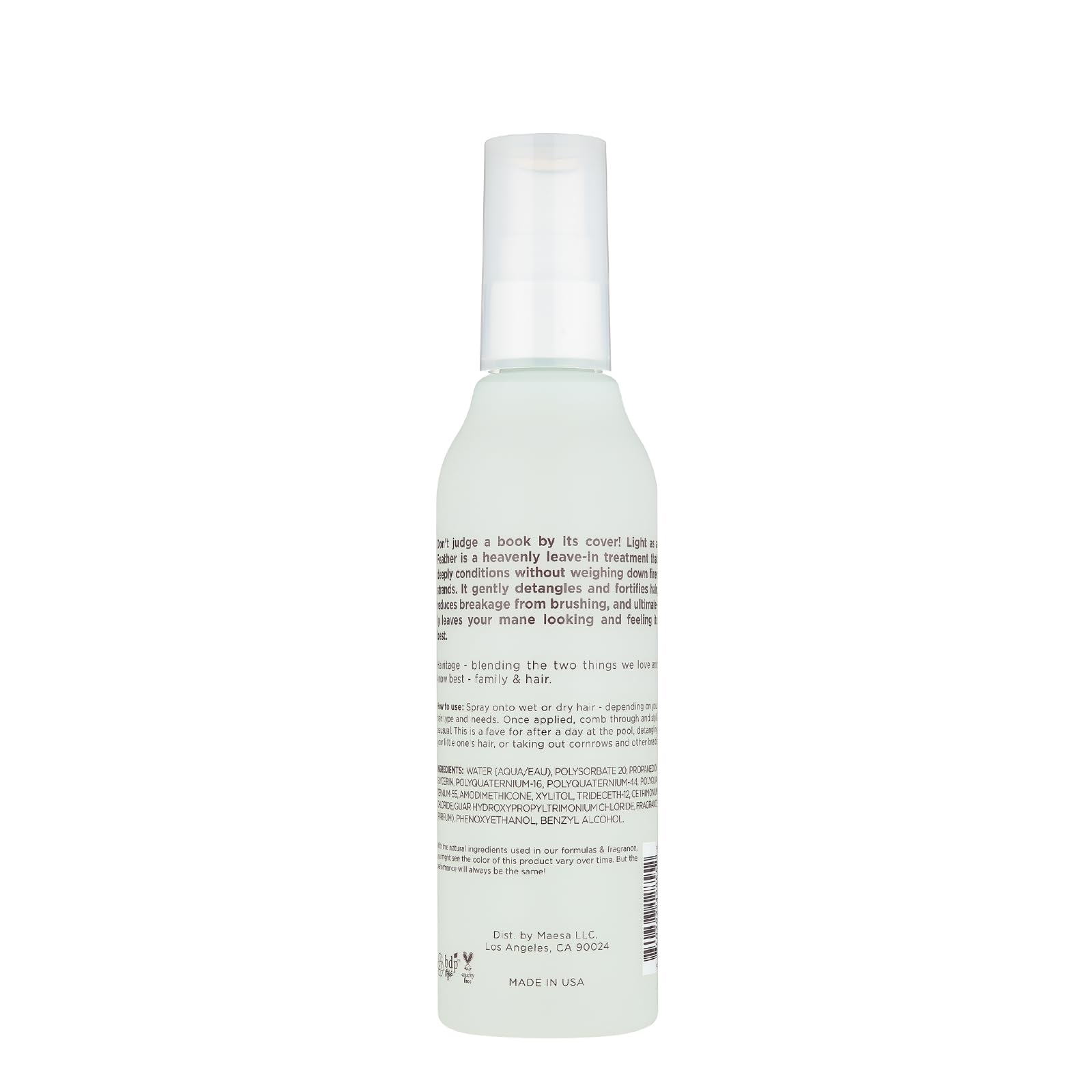 Hairitage Detangling Leave-in Conditioner Spray - Leave In Hair Treatment for Dry Damaged + Curly, Fine, Wavy, Frizzy Hair - Lightweight Formula - Sulfate Free - Cherry + Amber Scent, 6 Fl oz
