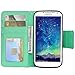 Galaxy S4 case,By HiLDA,Wallet Case for Samsung Galaxy S4/i9500,Premium PU Leather Case,Credit Card Holder,Flip Cover Case[Mint Green]