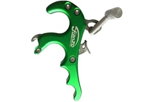 JIANZD Compound Bow Release 3/4Finger 360° Rotatable Aluminum Alloy Archery Trigger Synapse Hammer Throw Release Assistant