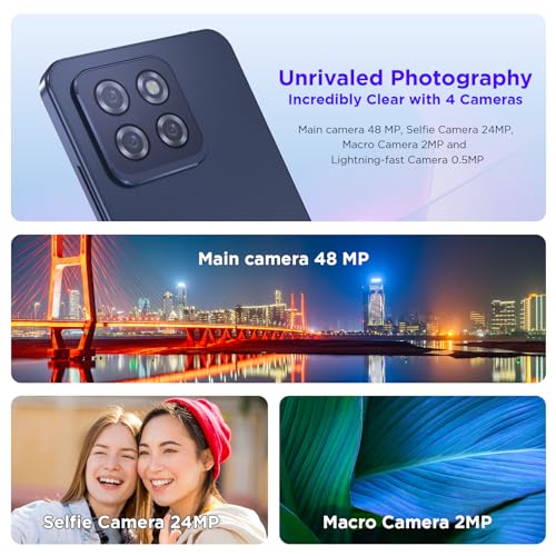 CWOWDEFU 2025 Android 14 Unlocked Cellphone, 12GB+128GB Expandable Mobile Phone Without Contract Smartphone,Octa Core 6.75 