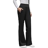 DLOODA Womens High Waist Dress Pants Business Casual Work Pants Stretchy Bootcut Pull On Slacks Office Trousers with Pockets