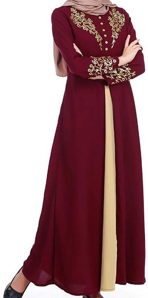 Mybatua Abaya with Hijab Jilbab Islamic Clothing Maxi Muslim Dress Burqa Ramadan