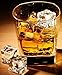Circleware 10131 Ice Cube Heavy Base Whiskey Glass, Set of 4, Kitchen Entertainment Drinking Glassware for Water, Juice, Beer and Bar Liquor Dining Decor Beverage Cups Gifts, 10 oz,