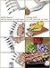CMflower Metal Claws Stainless Steel Meat Shredder Forks Wood Handle Cutting Knife Bottle Opener Barbecue Tool Set for Shredding Pulling Lifting BBQ Meat Wood