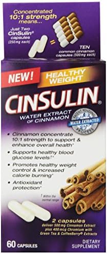 CinSulin Healthy Weight Loss Product, 60 Count