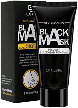 MIXSight Blackhead Remover Mask,Peel Off Black Mask,Facial Masks, 60g Bottle Deep Clean Blackhead Acne Treatment Oil Control Suction Cleaner,Activated Charcoal Cleansing Removal Strip Mask