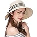 Floppy Summer Sun Beach Straw Hats for Women Accessories Wide Brim UPF 50 Packable M Beige