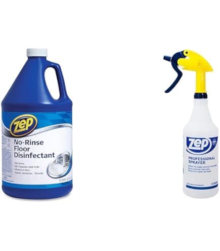 Zep Commercial No-Rinse Floor Disinfectant & Foaming Wall Cleaner Bundle | Virucide, Deodorizer, 32 Gal Yield