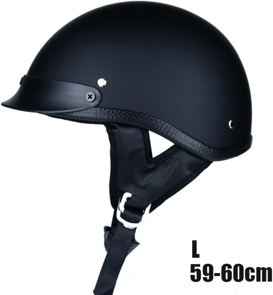 Open Face Motorcycle Half Helmet Inicio DOT German Style Cycling Motorbike Biker Cruiser Chopper Helmet Matte Bright Black M L XL