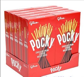 Pocky Chocolate Cream galleta cubierta Stick, 1,37 oz (Pack de 10): Amazon.es: Hogar