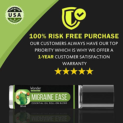 Migraine Ease Migraine Relief Essential Oil Roll On, 10ml All Natural