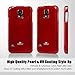 Galaxy S5 Case, [Ultra Slim] GOOSPERY Color Pearl Jelly Case [Pearl Glitter] Shock Absorption Premium TPU Case Cover [Anti-Yellowing / Discoloring Finish] for Samsung Galaxy S5 - Red