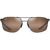 Maui Jim Polarized Men's Puu Kukui Rectangular Sunglasses