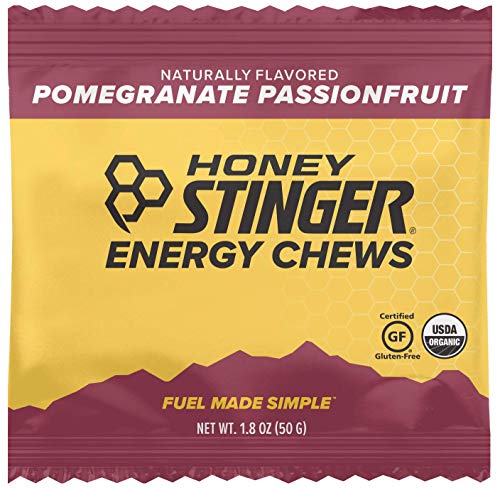 Honey Stinger Organic Energy Chews, Pomegranate Passion Fruit, 1.8 Ounce (Pack of 12)