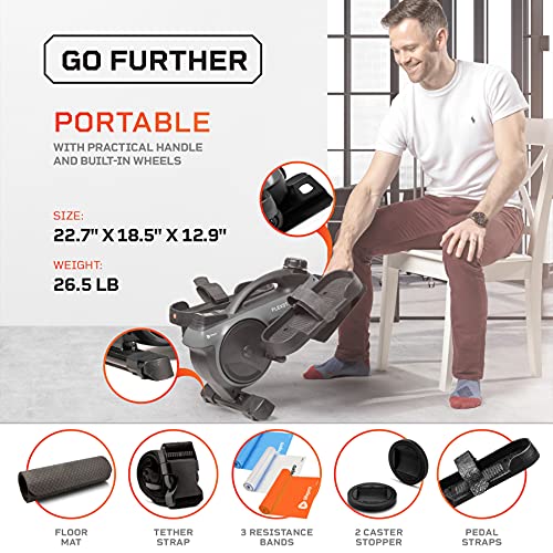 LifePro Under Desk Elliptical Machine Seated Under Desk Elliptical