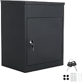 iropro Wall Mounted Parcel Drop Box Black Lockable Weatherproof Medium view 4