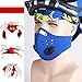 Activated Carbon Filtration Dustproof Mask, Bicycle Cotton Mask Anti Pollution, PM 2.5 Respirator With Filter Filtration Cotton Sheet Valves Exhaust Gas Anti Pollen Allergy for Running Cycling (blue)