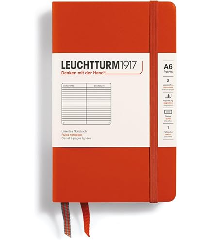 Amazon.com : LEUCHTTURM1917 - Notebook Hardcover Pocket A6-187