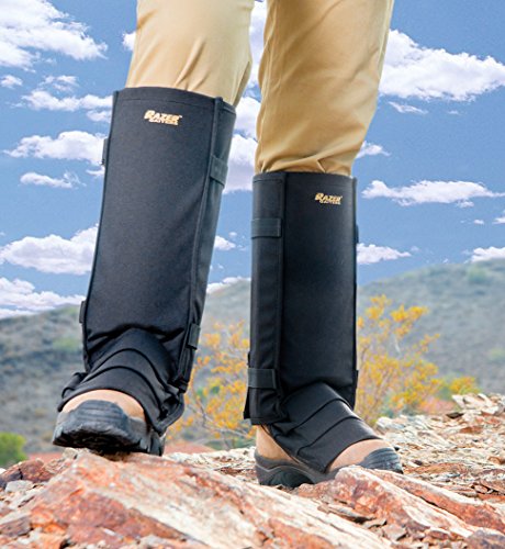 Razer Gaiters Snake Gaiters with Storage Bag - Snake Protection Gaiter for Lower Legs (Black)