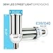 Hyperikon LED Street Light, 36W (200W Equivalent), E39 (Large Mogul Base), 4340 lumen, 5000K (Crystal White Glow), 320° Omnidirectional, 100-277v, CRI 85, UL-listed and DLC Certified