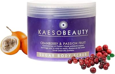 Kaeso Exfoliating Body Scrub Cranberry Passion Fruit Sugar 450ml Smooth Skin