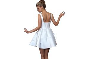 Cudiew Short Wedding Dresses for Women Mini Bridal Dress for Bride 2025 Wedding Reception Gowns