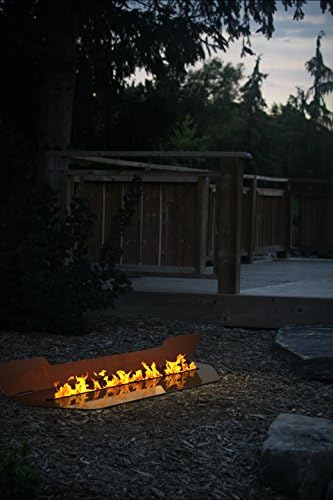 decorpro D10016 Realm Outdoor Fireburner Inground Fireplace Firepit, High/Gloss Black, Large