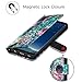 Galaxy S8 Plus Case, Hocase PU Leather Full Body Protective Wallet Case Cover with Credit Card Holders, Wrist Strap, Magnetic Closure for Samsung Galaxy S8 Plus (SM-G955) 2017 - Mandala in Galaxy