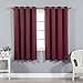 Best Home Fashion Thermal Insulated Blackout Curtains - Antique Bronze Grommet Top - Burgundy - 52