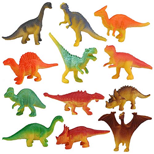 STEAM Life 46 Piece Mini Dinosaur Toy Set - Dinosaur Toys for 3 4 5 6 Year Old Boys and Girls - STEM Toys Dinosaurs Toy Set 36 Dinos a Playmat and Props - Triceratops Pterodactyl and T-Rex Toys