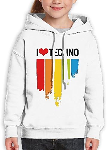 Yunandaj 1I Love Techno Teenagers Hoodie XL