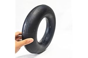 Rubber Inner Tube 4.10/3.50-6 4.00-6 for Elder Scooter Tiller Wheelbarrow Bike Replacement Part Straight or Bent Valve Black(