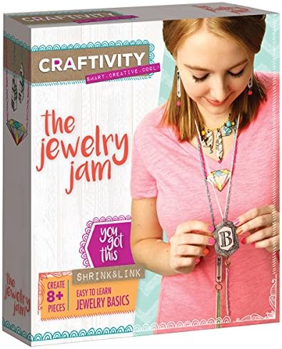 CRAFTIVITY The Jewelry Jam Craft Kit - Makes 8+ Pieces of Jewelry