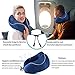 ONSON Travel Pillow - 100% Pure Memory Foam Neck Pillow - U-Shaped Airplane Car Flight Pillow, Breathable and Comfortable 360-Degree Head Support, Ultra Plush Velour Cover