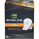 DependsMen Incontinence Shields/Pads Light Absorbency - 1 Box