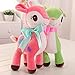 Gloveleya Pink Sika Deer Plush Dolls Stuffed Animal Toys 12''