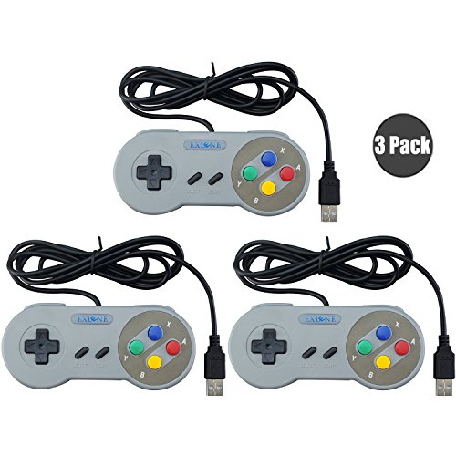 Exlene® 3 Pack Retro USB SNES Super Nintendo Game Controller Gamepad Joystick for Windows PC/MAC - Thumbnail 7
