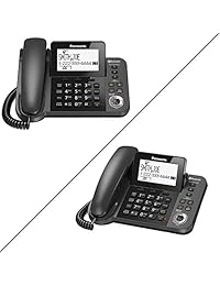 Panasonic KX TGF382M   teléfono de cable Link2Cell con Bluetooth teléfono inalámbrico y máquina contestadora con dos teléfonos inalámbricos (renovación certificada)