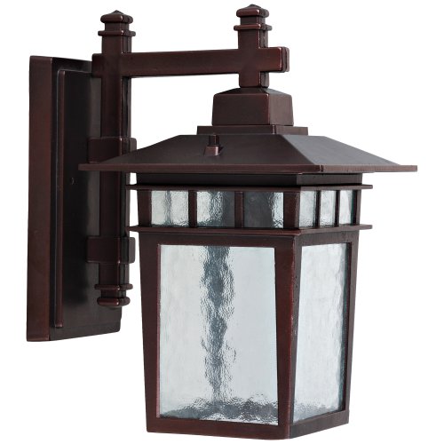 Yosemite Home Decor 2072SDIORB Dante 1-Light Exterior Wall Sconce with Water Glass Shade