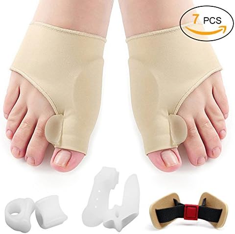 Sexybeauty Toe Separators Bunion Corrector &amp; Bunion Relief Protector Sleeves Kit, Treat Pain in Hallux Valgus, Tailors Bunion, Big Toe Joint, Hammer Toe, Toe Separators Spacers Aid surgery treatment