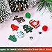 500 Pieces Christmas Embellishments Mix Wood Buttons Pom Pom Ball Wiggle Eyes Ornaments Assorted Styles for DIY Craft Sewing Decoration Accessories