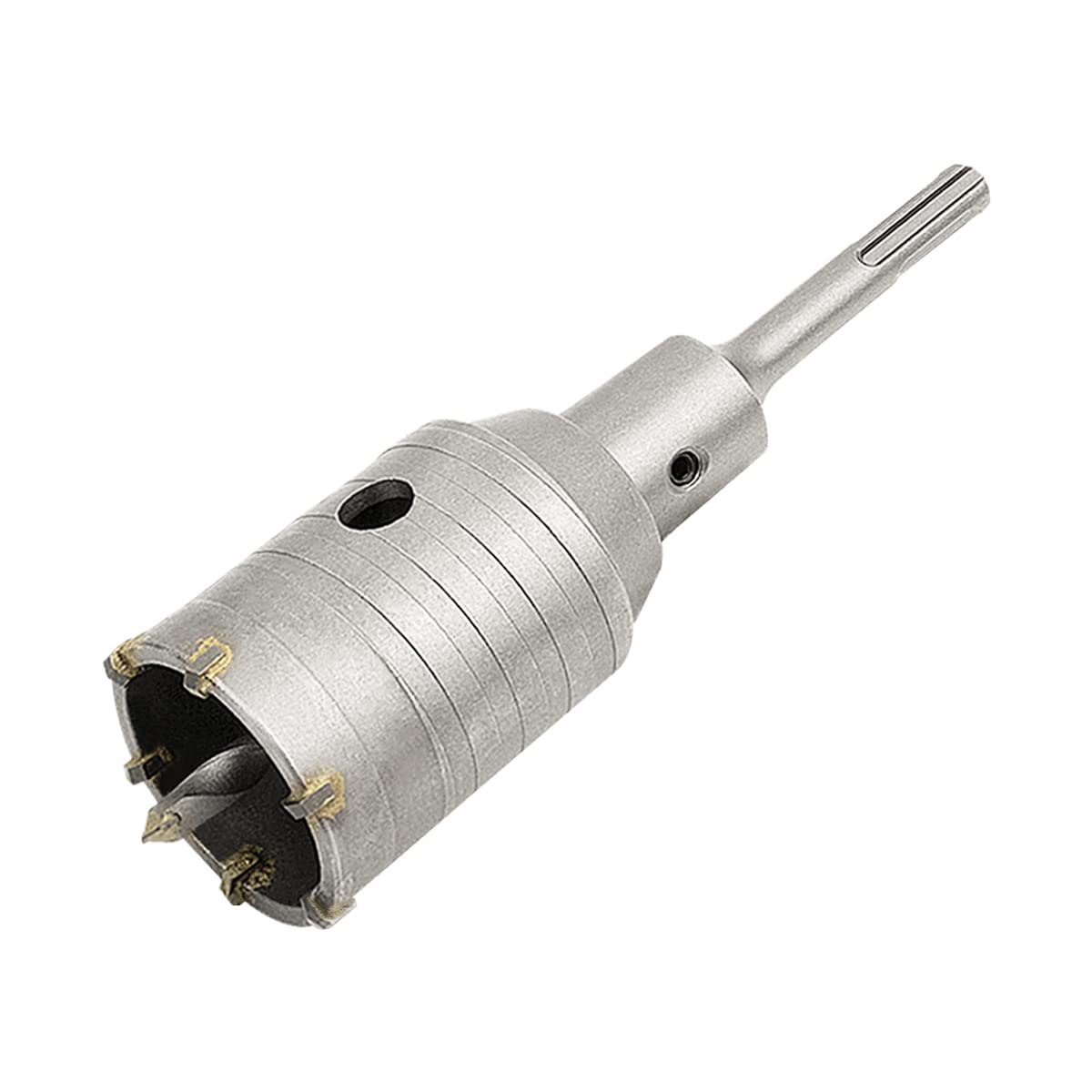 Meccion Carbide Hole Saw Drill Bit 50mm with 110mm SDS Plus Adapter, Tungsten Tips Hollow Hole Cutter for Brick, Concrete, Cement Stone Wall (50mm+110mm SDS Plus Adapter)