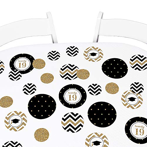 Big Dot of Happiness Gold Tassel Worth The Hassle - 2019 Graduation Party Giant Circle Confetti - Graduation Party Decorations - Large Confetti 27 Count