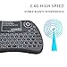 YAGALA Backlit Mini Wireless Keyboard with Touchpad 2.4G Rechargeable Backlit Handheld Remote Control Keyboard and Mouse Combo with Multimedia Keys for Android TV Box, PC, PAD, Smart TV, X-Box, HTPC