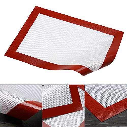 Che-good Heat Resistant Mat - Liner Non Slip Baking Sheet Oven Safe Heat Resistant Mat Silicone Placemat Kneading Dough Insulation - Trivet Fryer By Flat Styling Toaster Hair Bbq Black Deck