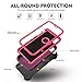 iPhone XR Case,FOGEEK Belt Clip Holster Heavy Duty Kickstand Protective Cover [Dust-Proof] [Shockproof] Compatible for Apple iPhone XR [6.1 inch] (Wine Red/Rose Red)