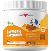 Turmeric Chews for Dogs Anti-Inflammatory Joint Support &amp; Mobility, 90ct | Turmeric Supplement for Dogs Joint Support with Collagen, Fish Oil &amp; Bioperine - Natural Anti Inflammatory Formula